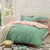 纯棉纯色四件套全棉素色双拼简约四件套床单床上用品(墨绿玉 2.0米床适用)