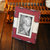 莎芮 做旧美式乡村居家复古长方形古色古香简约装饰摆件实木相框(6寸12-04酒红色)