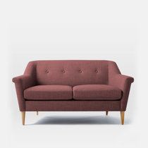 TIMI天米 简欧布艺沙发 现代简约单人双人三人沙发 客厅小户型沙发组合(酒红色 三人沙发)