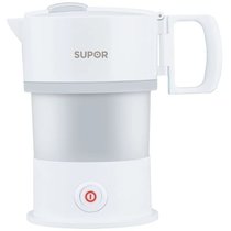 苏泊尔（SUPOR）电水壶SW-06S01A食品级硅胶 实时温显 0.6L折叠水壶 便携式旅行水壶(白色)