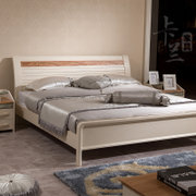 卡兰 实木床 欧式橡木床 婚床 1.8/1.5米婚床 现代双人床 纯橡木床(床+二个床头柜+床垫 1800*2000)