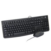 Logitech/罗技MK120 USB有线鼠标键盘套装 电脑台式机键鼠套装(黑色)