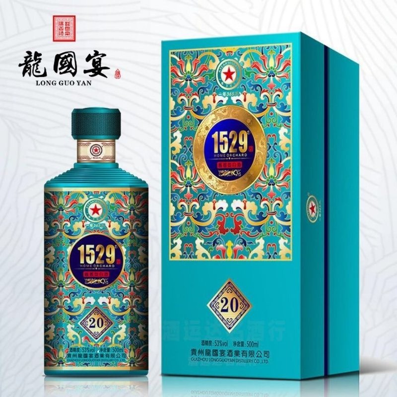 白酒整箱 贵州名酒龙国宴1529蒂芙尼蓝53度酱香型白酒