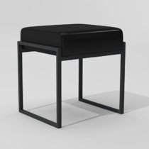 云艳YY-LCL280新中式创意小凳子铁艺餐凳方凳皮艺茶几凳时尚化妆凳板凳商用用凳 黑色(默认 默认)