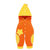 AOBEIMEI0-3岁春款纯棉裤子休闲背带裤(橘色 100)