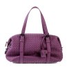 Bottega Veneta(宝缇嘉) 紫色皮质编织手提包