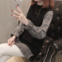 女式时尚针织毛衣9308(浅灰色 均码)