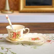 欧式陶瓷咖啡杯碟套装英式下午花茶家用咖啡杯具高档奢华结婚礼品(玫瑰图案 默认版本)
