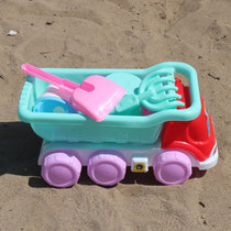 乐佳凡儿童沙滩戏水玩具早教工具挖沙漏铲子玩沙土玩雪亲子互动套装沙滩车玩具礼物 六轮沙滩车（货号：2009）(蓝色 版本)