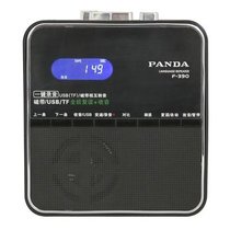 【赠清洗带】熊猫 F-390 磁带/USB/TF全功能复读机 录音机FM收音机音质清晰适合外语学习(黑色)