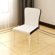 古宜（Guyi） 古宜 烤漆简约现代白餐椅木质休闲餐桌椅子实木电脑椅子书桌椅 现货(508椅白色*2把物流点自提价)