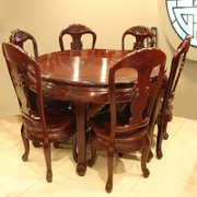 红木家具1.2米红木餐桌实木圆形饭桌六人位圆台非洲酸枝木