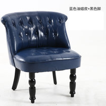 TIMI美式沙发 休闲沙发 简约沙发组合 单人双人三人沙发 客厅沙发组合 美式油蜡皮革沙发(蓝色 双人沙发)