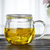 玻璃杯带把家用茶水分离办公室男女透明过滤带盖喝水花茶泡茶杯子(大蜜蜂380ML（加厚款）)