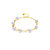 ARMASA阿玛莎18K黄金淡水珍珠手链多层手链时尚手圈带延长链经典时尚风（附证书）(蓝)