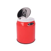 仁泰20040-1可乐不锈钢带盖垃圾桶（红色）（6L）