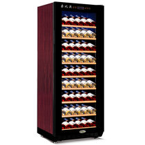 索比亚SY168智能恒温红酒柜 茶叶柜 冷藏柜 冰吧展示柜 红木纹(红色暗拉手展架)
