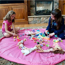 有乐宝宝玩具快速收纳袋 旅行野餐垫 玩具垫创意防水便捷整理袋zw1105(粉色)