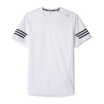 阿迪达斯男装 2016夏季新款网球运动训练休闲圆领透气短袖T恤 AH9165(白色 L)