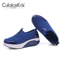CaldiceKris（中国CK）新款网面休闲运动摇摇女鞋CK-X442(蓝色 41)