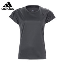 阿迪达斯羽毛球服女款比赛运动服速干短袖春夏团购印字T恤FM2014(FM2013黑色 2XL)