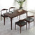 吉木多 红橡木实木餐桌椅组合 一桌六椅禅意新中式家用长方形饭桌(1.6米胡桃色 一桌六椅)
