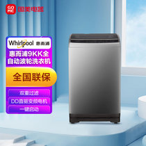 惠而浦(Whirlpool) 9公斤 大容量洗衣服机DD直驱变频智能家用甩干静音 全自动波轮洗衣机WVD903301S钛银