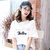 班图诗妮2018新款短袖t恤女韩版学生时尚夏季打底衫体恤女装1740#(白色 XXL)