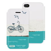 MOFI 适用于iPhone 4S手机皮套 苹果4手机保护套 4S彩绘皮套 手机套 手机壳(海边骑行 其他)