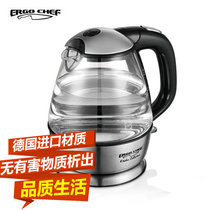 【送168元刀】ergo chef极速电热水壶 德国肖特玻璃艺术茶具1.5大容量