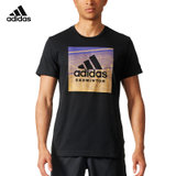 阿迪达斯adidas羽毛球服男女运动跑步休闲短袖T恤(CE7482 S)