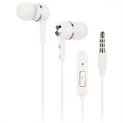 爱易思EM005有线手机耳机线控带麦接打电话听歌入耳式耳机(白色)