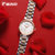 罗西尼(ROSSINI)手表 雅尊商务系列时尚镶钻皮带自动机械钟表女表516764(金色)
