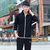 艾酷狼2015春秋季新款休闲套装长袖卫衣运动服运动套装男(黑色 M)