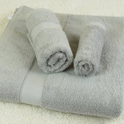 酒店素色浴巾毛巾方巾棉柔软加厚抹吸水运动情侣三件套ZARA同款(灰色 方巾)