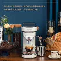 膳魔师（THERMOS）咖啡机家用意式浓缩半自动办公室高压萃取蒸汽打奶泡咖啡机 EHA-3211A(奶昔白)