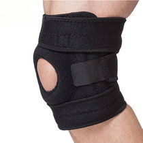 凯速 加强版OK布四弹簧护膝专业防护护具 多重防护 进口透气面料 骑行登山运动(黑色)