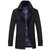 FGN/富贵鸟 男装时尚立领风衣商务绅士夹克外套薄款 16061FG785(黑色 4XL)