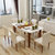 领胜　餐桌家具套装 客厅现代简约可伸缩环保烤漆家用餐桌椅组合(一桌六椅)