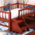 木巴罗马柱儿童家具小孩床单人松木床类 1米儿童床带护栏男孩女孩实木床小床(罗马柱棕色款（随机发） 默认)第3张高清大图