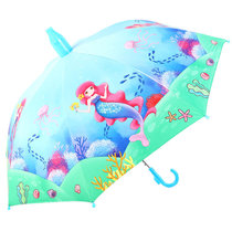 防水套儿童雨伞男女孩卡通雨伞宝宝小孩幼儿园小学生遮阳伞直柄伞(大款 蓝美人 默认)