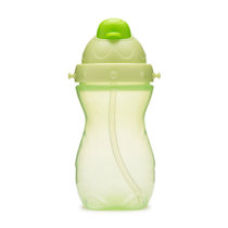 乐儿宝儿童吸管杯夏季水杯学饮杯400mlLB409绿 进口材质