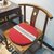 中式圆坐垫鼓凳垫藤椅垫餐椅垫绣花飘窗垫茶凳垫可拆洗棉麻定制(红色+金绿)