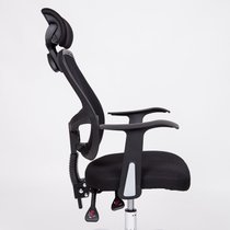 万诚家具电脑椅家用网布可躺转椅休闲椅子办公椅人体工学职员椅钢制脚(黑色 钢制脚)