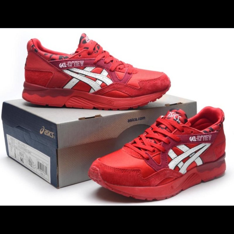 asics/亚瑟士 2015 情人节情侣鞋gel lyte v运动中性鞋红(红色 37)