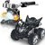 电动4D遥控摩托车 仿真遥控特技摩托车 儿童充电遥控沙滩摩托车 儿童翻斗特技玩具(黑色)