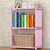 索尔诺组装书柜 儿童小书架储物架 简易浴室马桶置物架层架sj03(粉红色 sj03)
