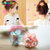 咔米嗒kamida2015新款韩版儿童头饰花朵大珍珠发圈女童发夹(彩珠五瓣花发圈 橘色)
