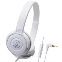 Audio Technica/铁三角 ATH-S100iS 头戴式手机语音线控耳机(白)
