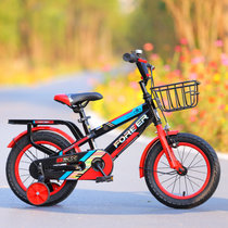 永久儿童自行车脚踏车4-6岁童车6-10岁单车男童女童带后座款(黑红色 16寸)